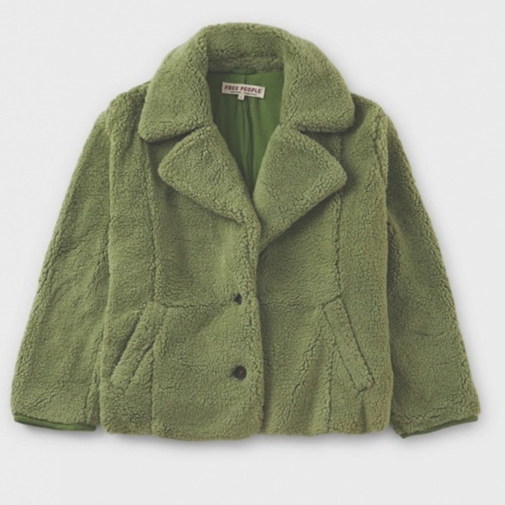 Free People Joplin Cosy Jacket In Sweet Pistachio - Picture 7 of 13